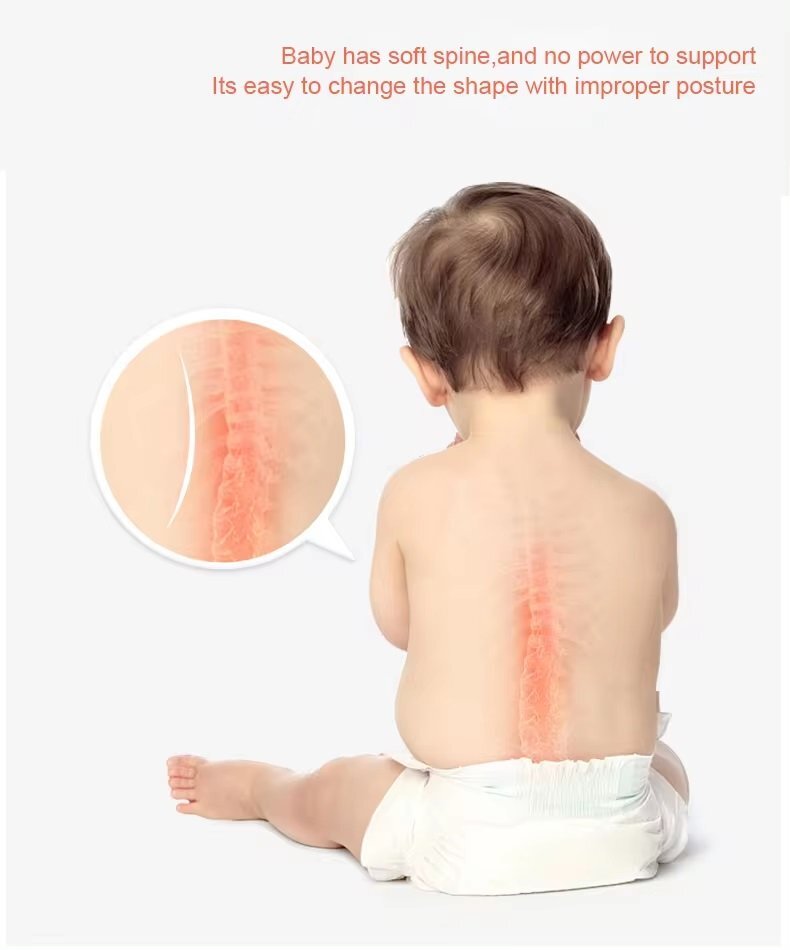 Little Mom Cadita pentru bebelusi Egg Blue cu forma ergonomica suprafata antiderapanta protectie spate margini rotunjite varsta recomandata 0 luni+