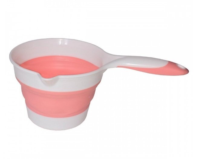 Little Mom Cadita pliabila bebe cu suport metalic pernuta anatomica termometru si accesorii Roz