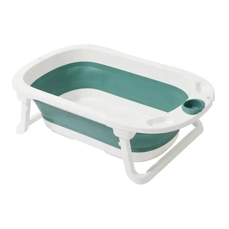 Little Mom Cadita Starfish Green pliabila margini rotunjite dop de scurgere design ergonomic dimensiuni 80x48.5x21cm
