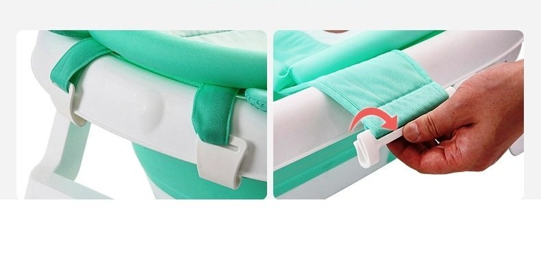 Little Mom Hamac cadita Baby Bath Tub Bear Mint moale versatila cu uscare rapida varsta 0-6 luni