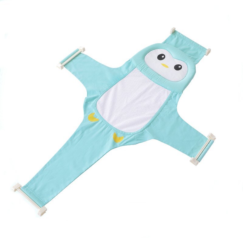 Little Mom Hamac cadita Bathnet Blue Penguin moale uscare rapida versatil varsta 0-12 luni