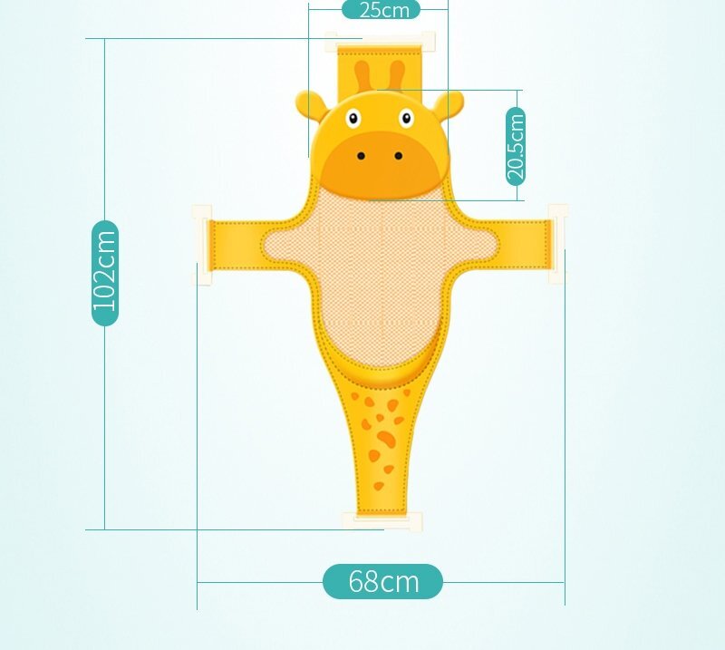 Little Mom Hamac cadita Bathnet Yellow Girafe moale uscare rapida versatil varsta 0-12 luni
