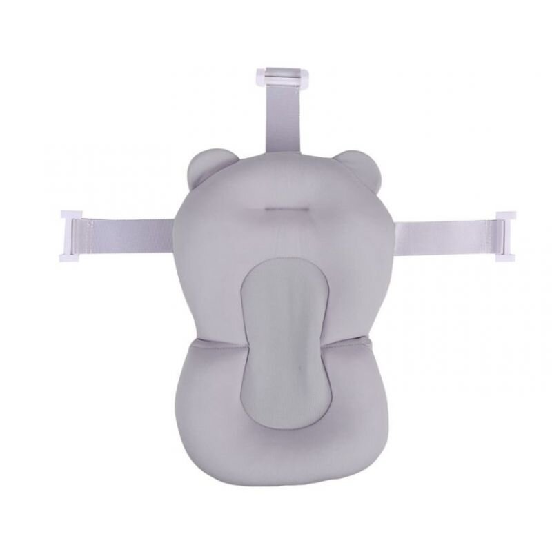 Little Mom Hamac cadita pentru copii Bear Bath cushion Grey design ergonomic cu centuri de fixare compatibilitate universala dimensiune 47 x 34 x 6 cm