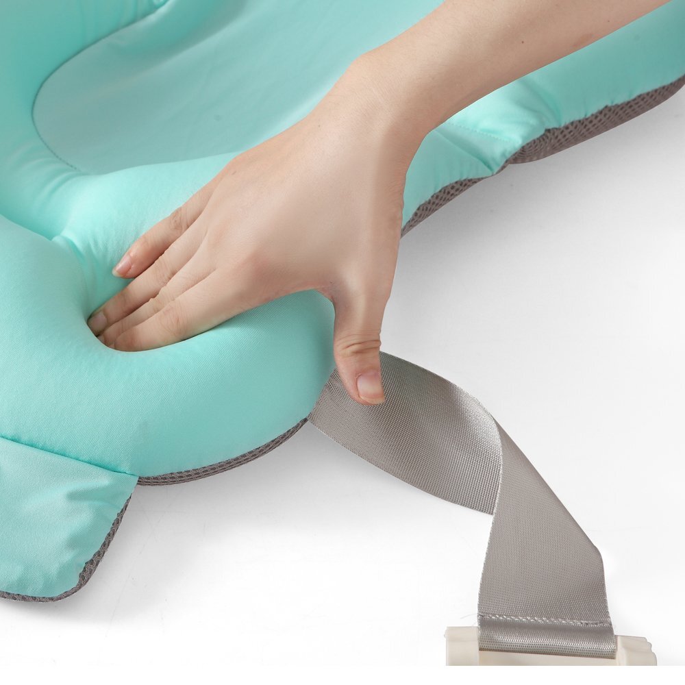 Little Mom Hamac cadita pentru copii Bear Bath cushion Mint design ergonomic cu centuri de fixare compatibilitate universala dimensiune 47 x 34 x 6 cm