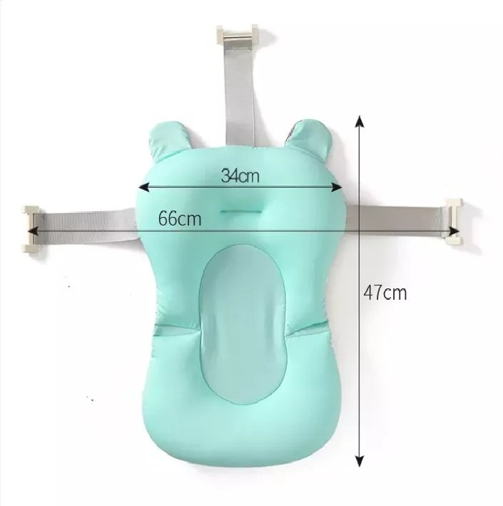 Little Mom Hamac cadita pentru copii Bear Bath cushion Pink design ergonomic cu centuri de fixare compatibilitate universala dimensiune 47 x 34 x 6 cm