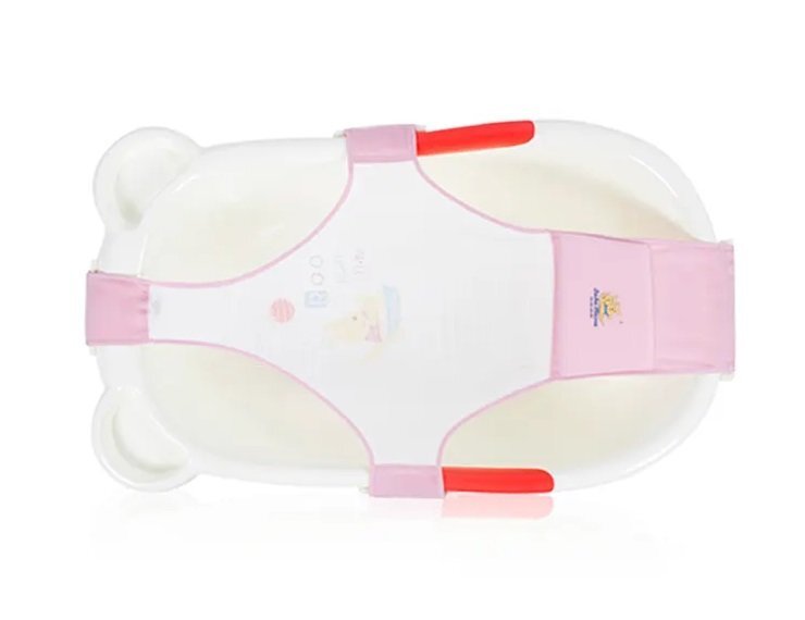 Little Mom Hamac Classic Pink pentru cadita material textil forma ergonomica dimensiune reglabila fara BPA recomandat 0 luni+