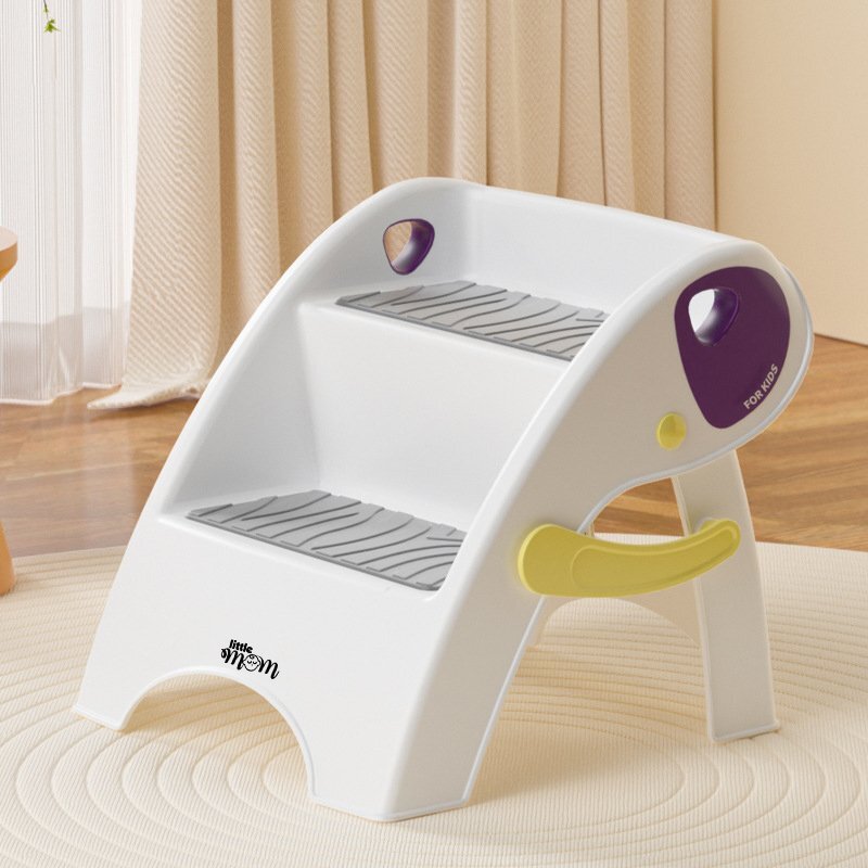Little Mom Inaltator For Kids Purple pliabil cu doua trepte picioare antiderapante dimensiuni 39.2 x 38.6 x 36.2 cm