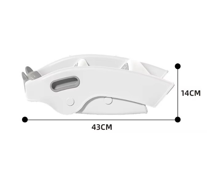 Little Mom Inaltator pliabil cu doua trepte pentru copii Grey design minimalist cu manere ergonomice dimensiune 32 x 33 x 35 cm
