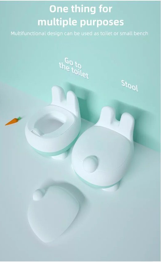 Little Mom Olita Cute Rabbit Blue 2in1 multifunctionala ergonomica margini rotunjite baza stabila vas-colector detasabil