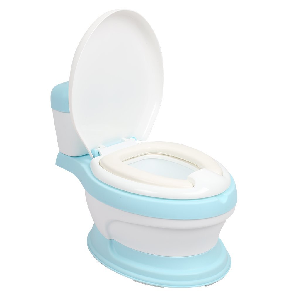 Little Mom Olita educationala pentru copii Simulation Potty Blue design realist ergonomic colac moale PVC vas colector detasabil dimensiune 44 x 30 x 36 cm