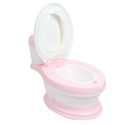 Little Mom Olita educationala pentru copii Simulation Potty Pink design realist ergonomic colac moale PVC vas colector detasabil dimensiune 44 x 30 x 36 cm