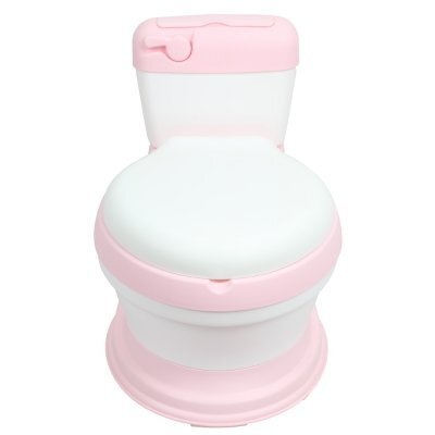 Little Mom Olita educationala pentru copii Simulation Potty Pink design realist ergonomic colac moale PVC vas colector detasabil dimensiune 44 x 30 x 36 cm