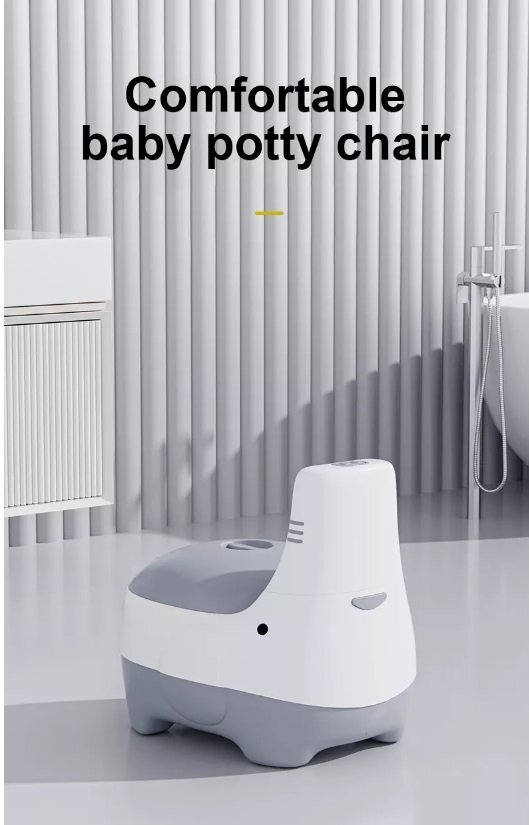 Little Mom Olita Elephant Grey cu sunete margini rotunjite baza stabila vas colector detasabil greutate sustinuta 60 kg varsta recomandata 1 an+