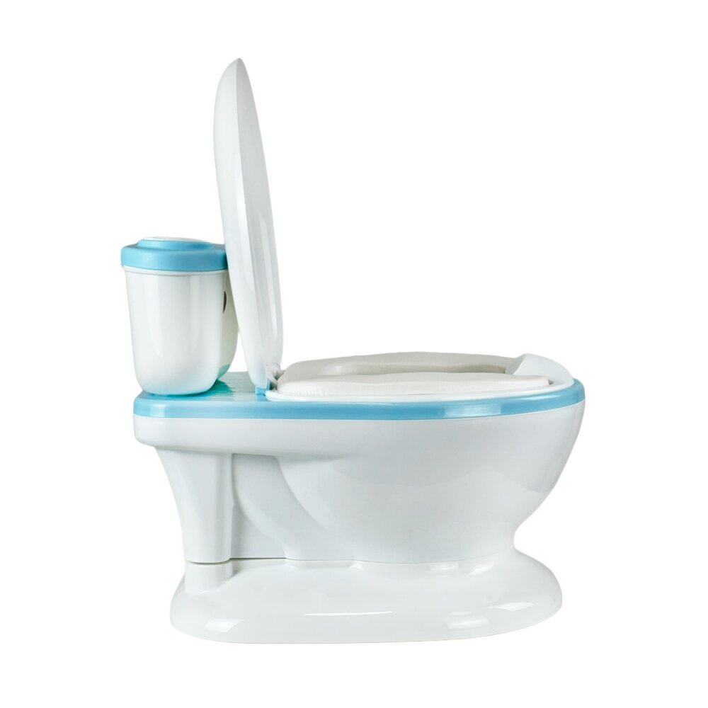 Little Mom Olita muzicala pentru copii Blue model educativ design realist tip minitoaleta adaptor moale din spuma PU capac rabatabil vas colector detasabil