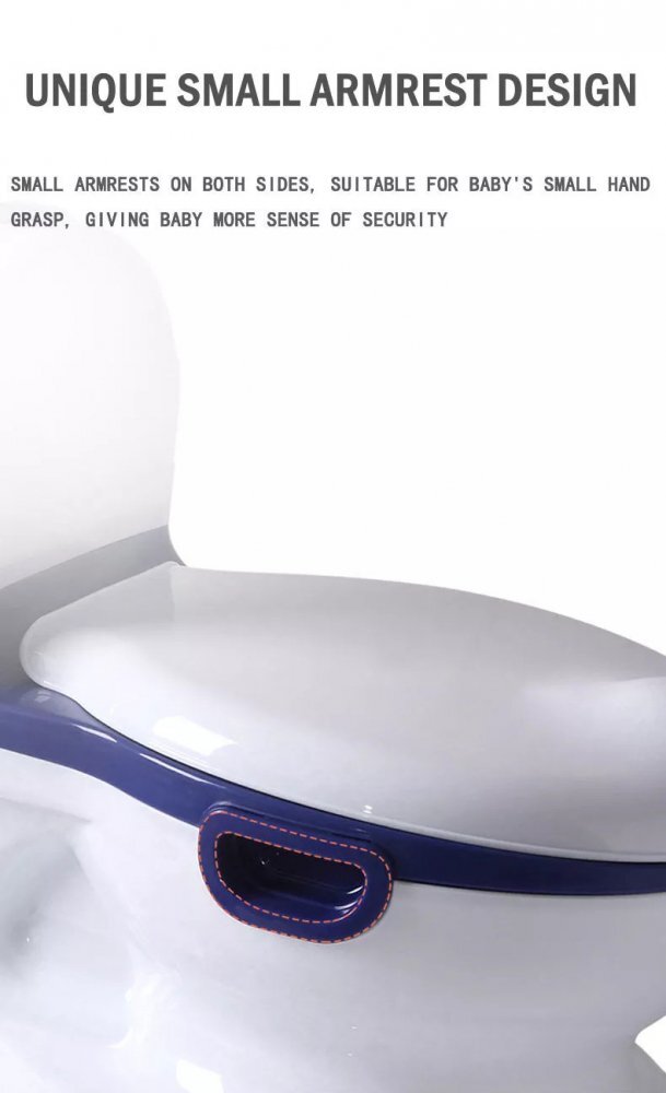 Little Mom Olita pentru copii Baby Potty Grey model realist cu vas colector detasabil suport pentru servetele capac rabatabil cu functie de spatar ergonomic manere de sustinere si baza antiderapanta