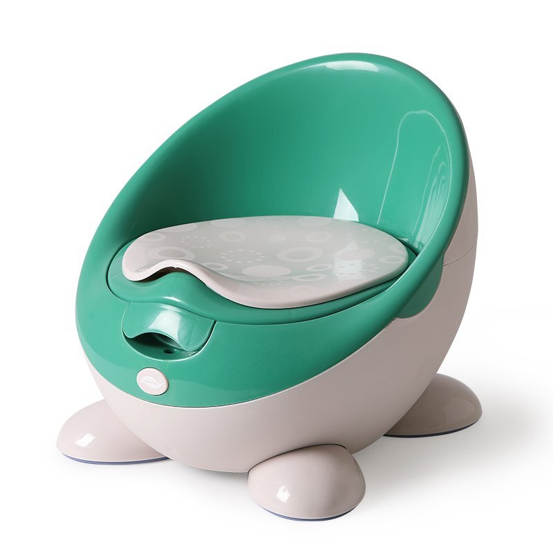 Little Mom Olita pentru copii First Class Aqua-Green cu adaptor moale din spuma PU spatar ergonomic vas colector detasabil picioruse antiderapante dimensiune 32 x 34 x 30 cm