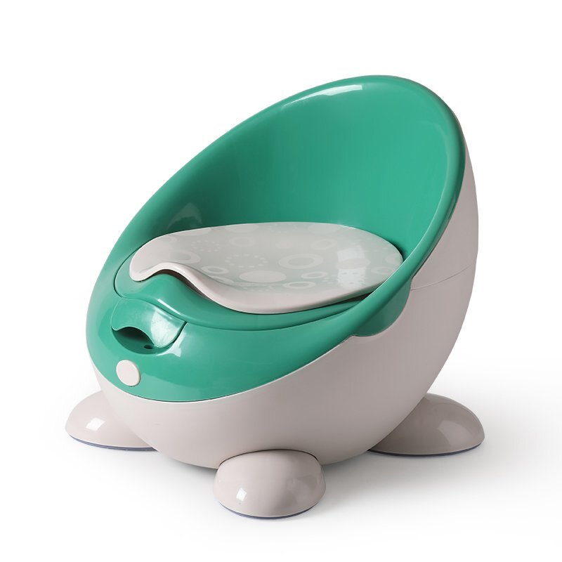 Little Mom Olita pentru copii First Class Aqua-Green cu adaptor moale din spuma PU spatar ergonomic vas colector detasabil picioruse antiderapante dimensiune 32 x 34 x 30 cm