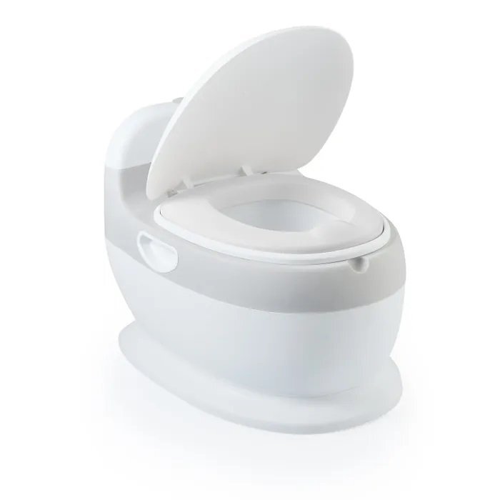 Little Mom Olita pentru copii Red Toilet model educativ si muzical cu design realist colac moale din spuma PU capac rabatabil si vas colector detasabil dimensiune 40 x 28 x 30 cm