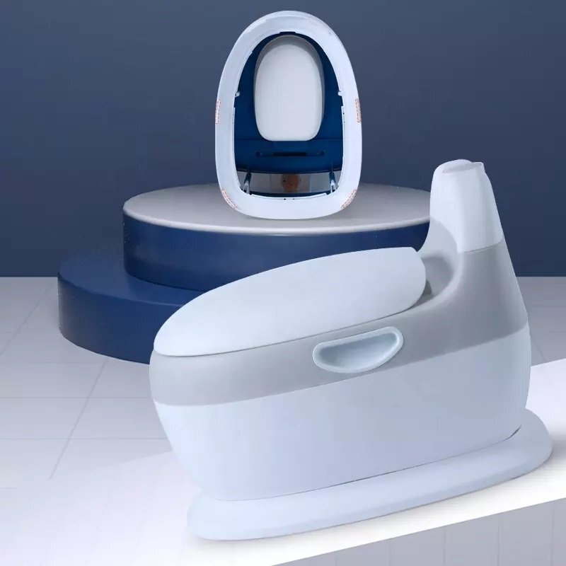 Little Mom Olita pentru copii Red Toilet model educativ si muzical cu design realist colac moale din spuma PU capac rabatabil si vas colector detasabil dimensiune 40 x 28 x 30 cm