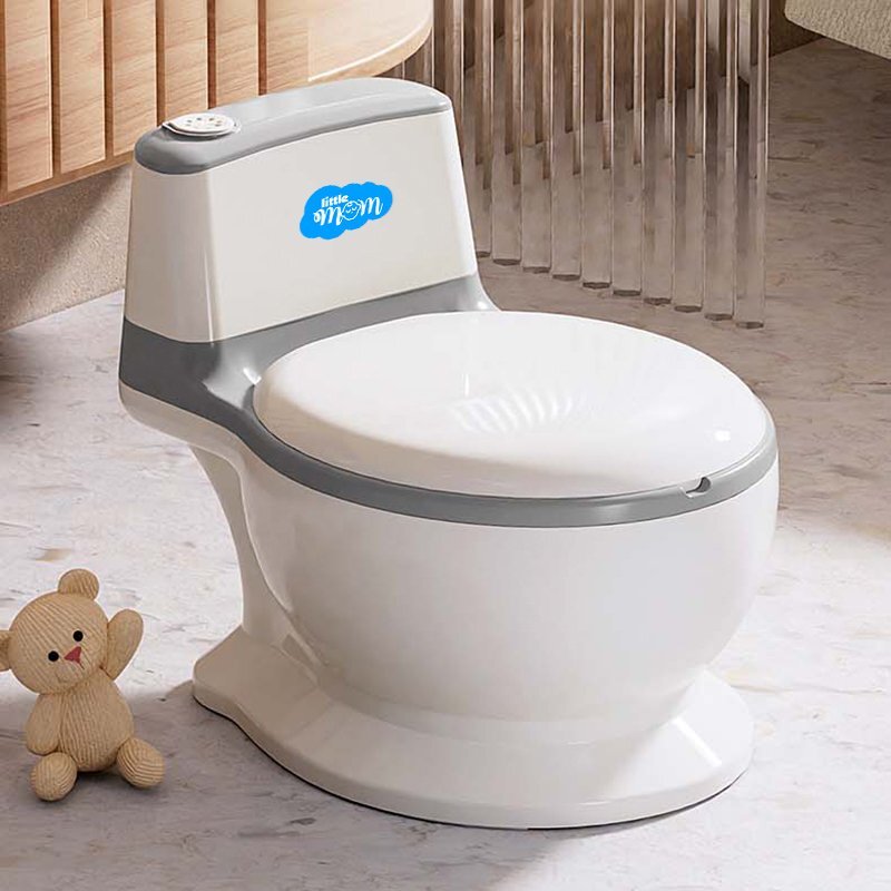 Little Mom Olita tip minitoaleta Green cu sunete reductor moale din spuma margini rotunjite insert detasabil capac rabatabil varsta recomandat 1 an+