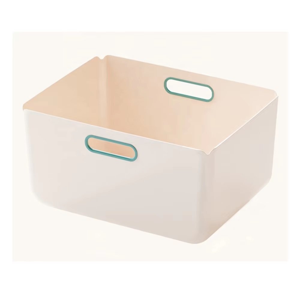 Little Mom Organizator jucarii Beige cu 2 compartimente manere ergonomice margini rotunjite dimensiuni 50.2 x 34.8 x 66 cm
