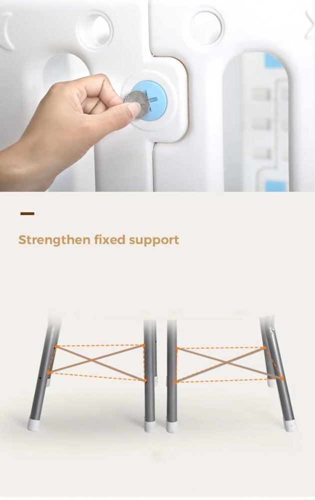 Little Mom Patut multifunctional pentru copii 3 in 1 Blue cu 3 configuratii distincte cadru din otel picioruse de balansare Roti aditionale Plasa de tantari si Salteluta cu fibra de cocos inclusa 92 x 55 x 79 cm