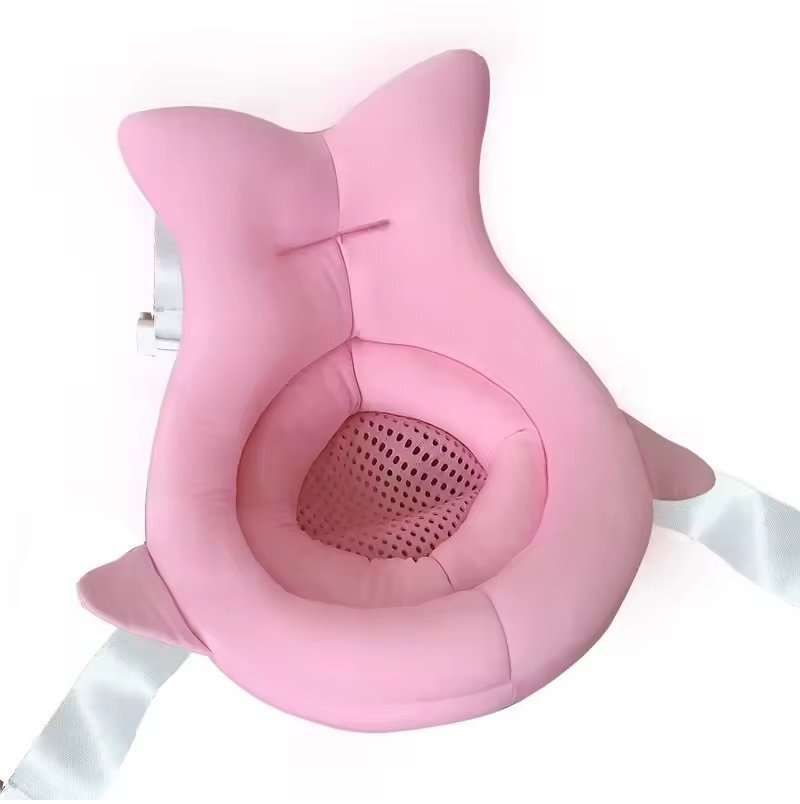 Little Mom Pernuta Hamac Bionic Pink pentru bebelui si nou-nascut tesatura moale cu fixare in 4 puncte dimensiune 47x37x26 cm