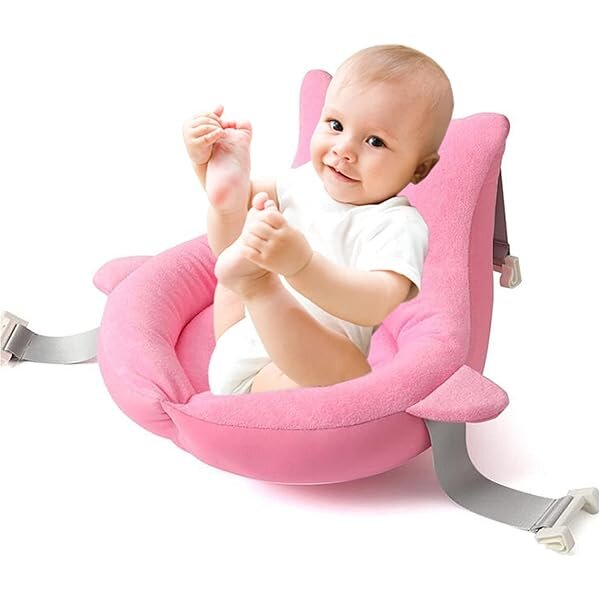 Little Mom Pernuta Hamac Bionic Pink pentru bebelui si nou-nascut tesatura moale cu fixare in 4 puncte dimensiune 47x37x26 cm