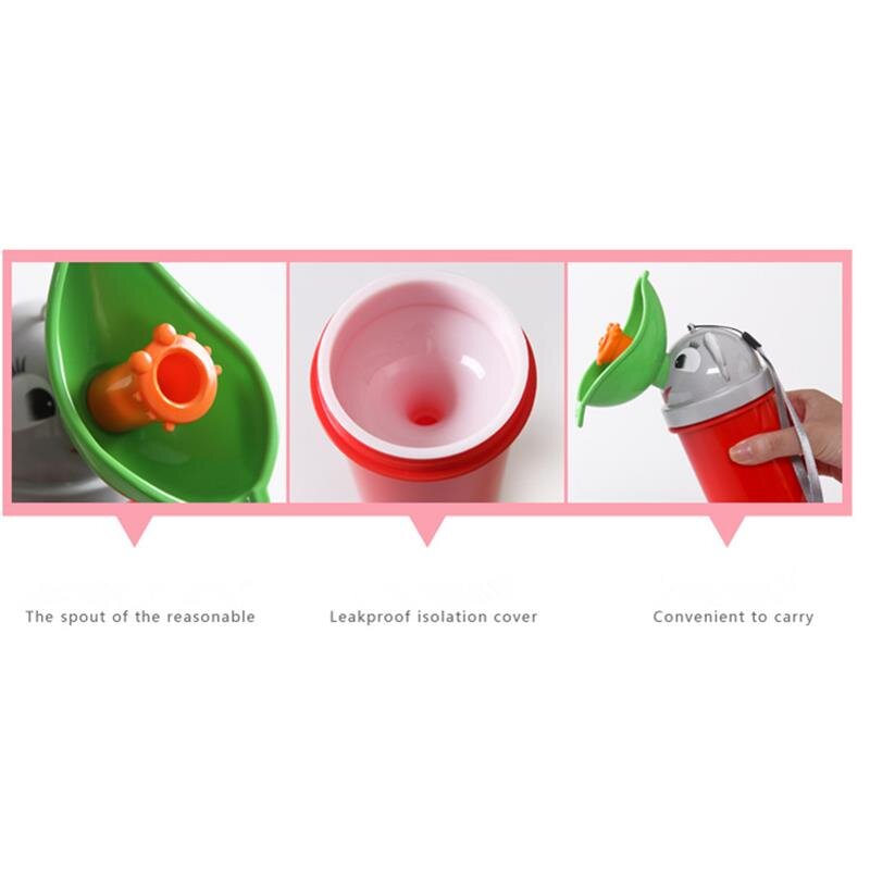 Little Mom Pisoar Pee Trainer Red pentru fetite portabil cu sistem anticurgere capacitate maxima 500 ml