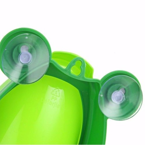 Little Mom Pisoar pentru baieti cu bazin colector detasabil fixare cu ventuze dimensiune 17 x 21 x 29 cm Happy Frog Green