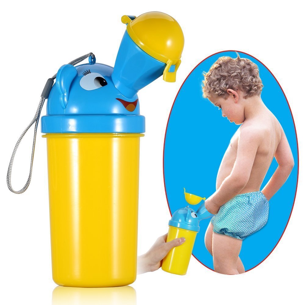 Little Mom Pisoar pentru baieti Pee Trainer Yellow portabil si reutilizabil cu sistem anticurgere capacitate 500 ml
