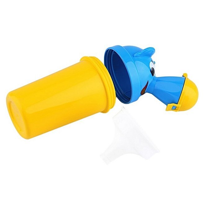 Little Mom Pisoar pentru baieti Pee Trainer Yellow portabil si reutilizabil cu sistem anticurgere capacitate 500 ml