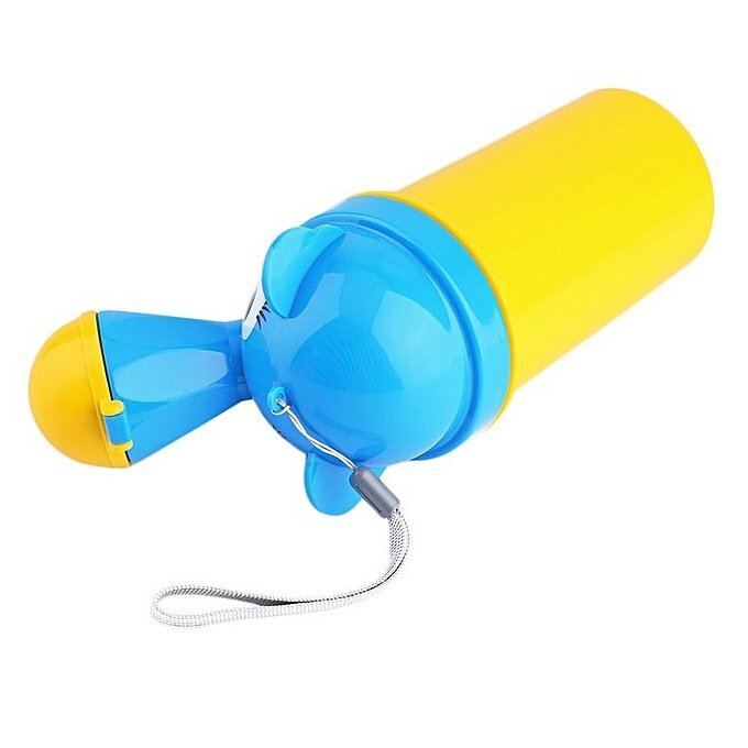 Little Mom Pisoar pentru baieti Pee Trainer Yellow portabil si reutilizabil cu sistem anticurgere capacitate 500 ml