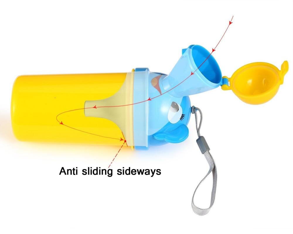 Little Mom Pisoar pentru baieti Pee Trainer Yellow portabil si reutilizabil cu sistem anticurgere capacitate 500 ml