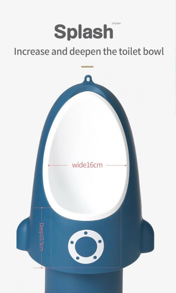 Little Mom Pisoar pentru baieti Rocket Navy cu inaltime reglabila vas colector detasabil dimensiune 275 x 15 x 49 cm