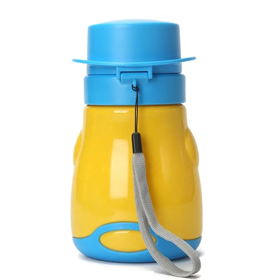 Little Mom Pisoar portabil pentru baietei Reutilizabil cu inchidere ermetica design intuitiv capacitate 600 ml dimensiune 17 x 9 cm Yellow