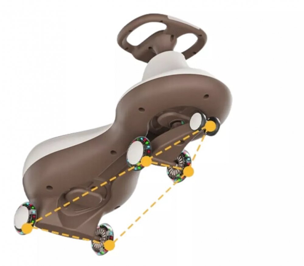 Little Mom PlasmaCar fara pedale Coffe cu sunete roti din polipropilen luminoase sezut ergonomic
