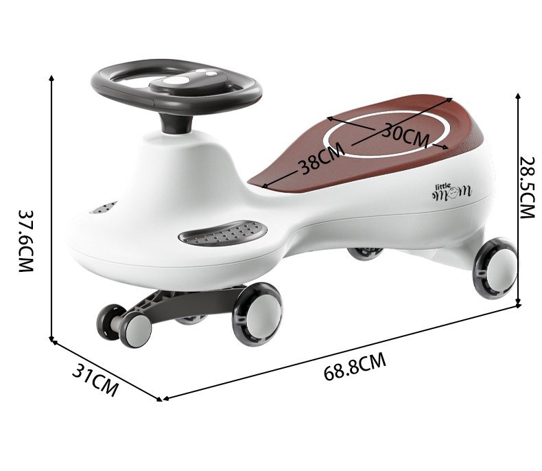 Little Mom PlasmaCar fara pedale Coffe cu sunete roti din polipropilen luminoase sezut ergonomic