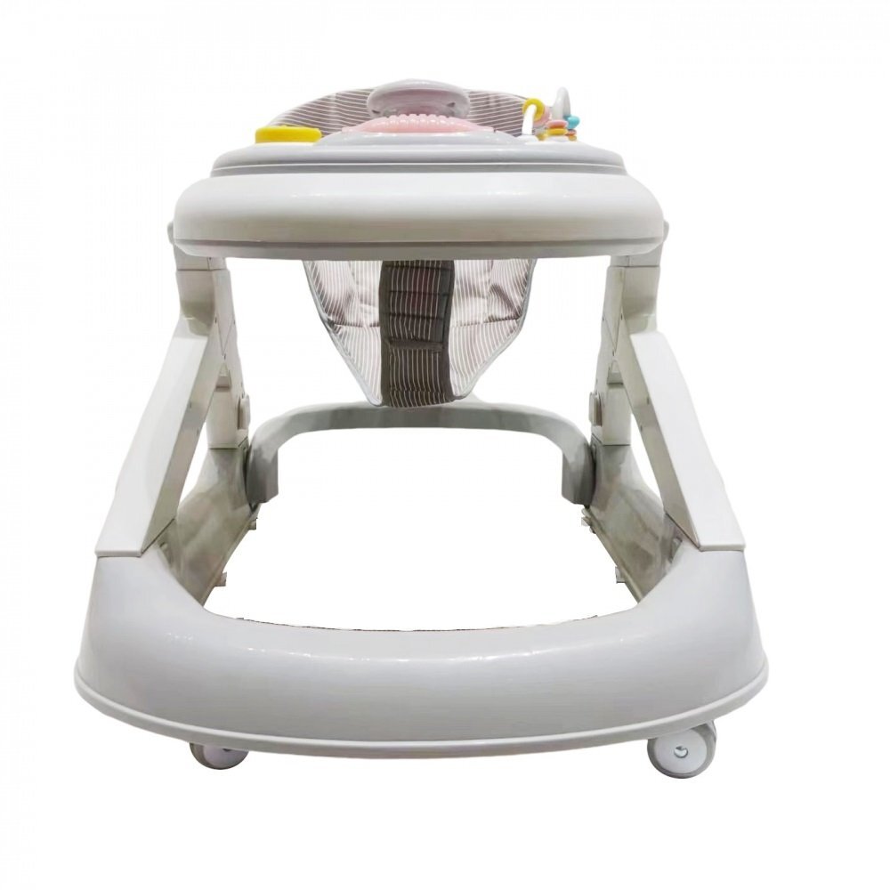 Little Mom Premergator pentru copii Driver Grey cu sezut reglabil in inaltime panou interactiv cu sunete roti silentioase pivotante 360 sistem de franare dimensiune 70 x 58 x 56cm