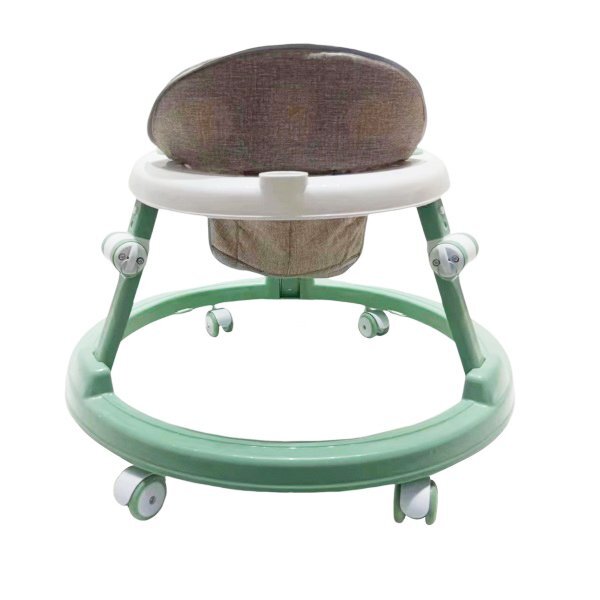 Little Mom Premergator pentru copii Light Green educational cu lumini si sunete pliabil si ajustabil in inaltime cu 6 roti silentioase dimensiune 67 x 67 x 46 cm