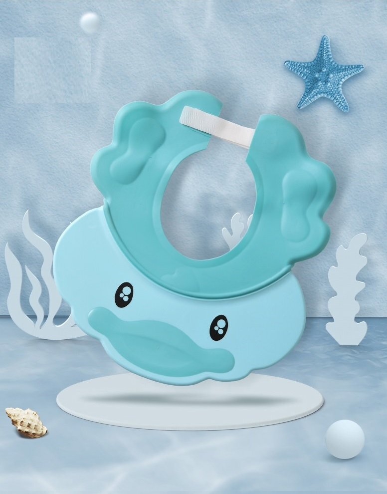 Little Mom Protectie baita Duckling Blue pentru ochi si urechi flexibila ajustabila cu margini rotunjite