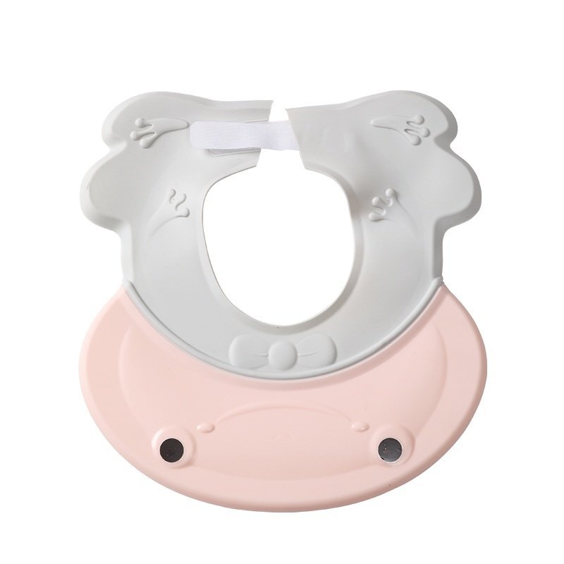 Little Mom Protectie baita Frog Pink pentru ochi si urechi ajustabila flexibila cu fixare prin clama dimensiune 27.5 x 26.5 cm