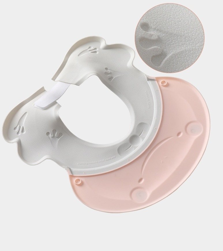 Little Mom Protectie baita Frog Pink pentru ochi si urechi ajustabila flexibila cu fixare prin clama dimensiune 27.5 x 26.5 cm