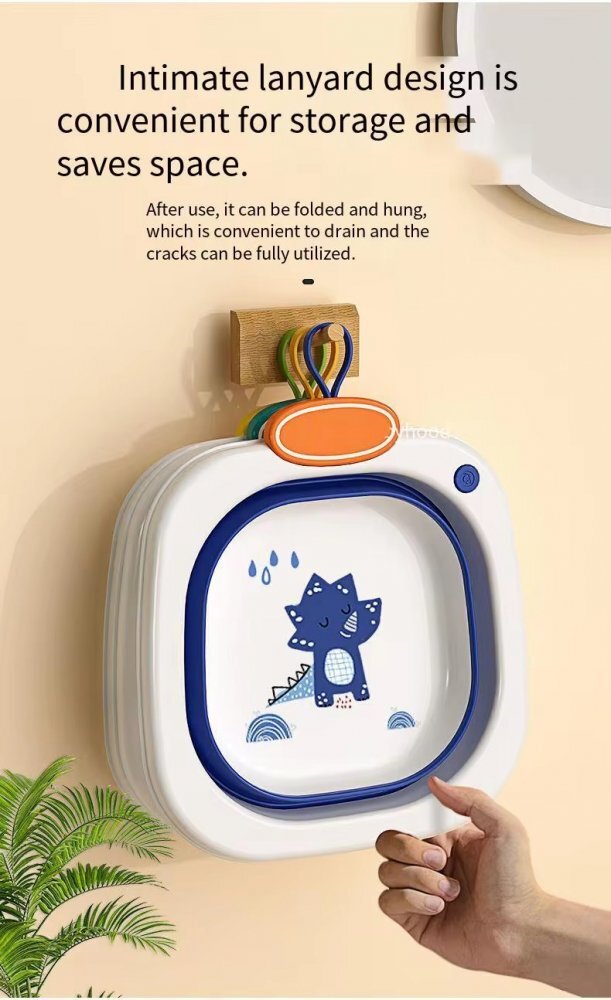 Little Mom Recipient pentru clatire Blue ultrapliabil cu margini rotunjite pereti flexibili capacitate 3500 ml