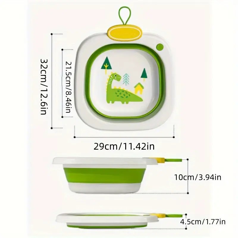 Little Mom Recipient pentru clatire Green ultrapliabil cu margini rotunjite pereti flexibili capacitate 3500 ml