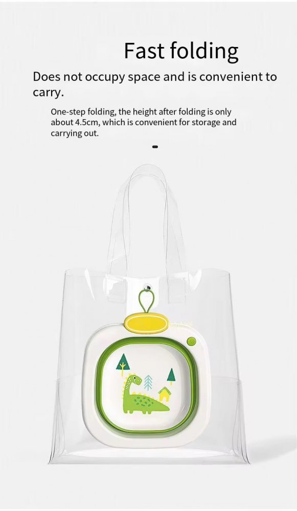 Little Mom Recipient pentru clatire Green ultrapliabil cu margini rotunjite pereti flexibili capacitate 3500 ml