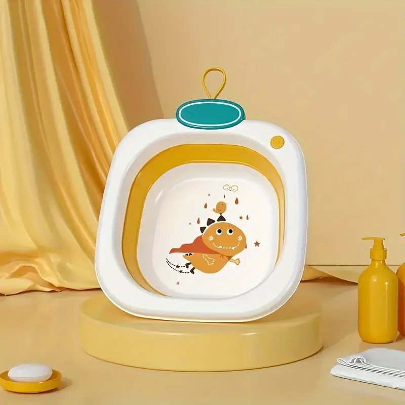 Little Mom Recipient pentru clatire Orange ultrapliabil cu margini rotunjite pereti flexibili capacitate 3500 ml