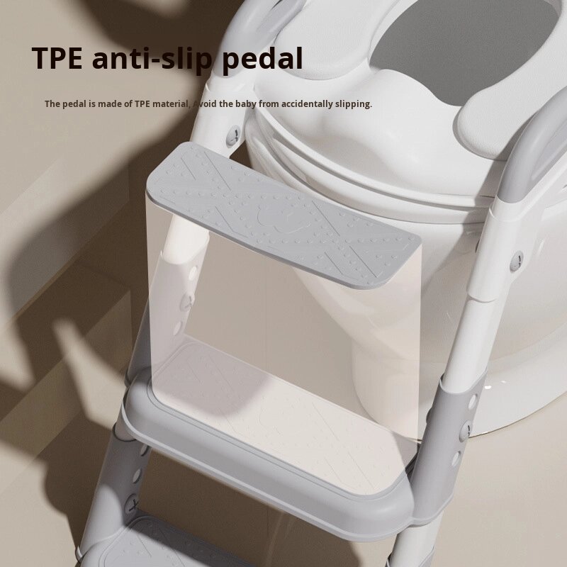 Little Mom Reductor de toaleta pentru copii Pink pliabil reglabil colac din PU compatibilitate multipla design ergonomic cu manere de sustinere design anti-stropire dimensiune 49 x 34.6 cm