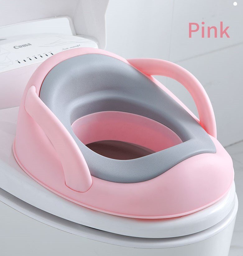 Little Mom Reductor pentru toaleta Sky Pink cu manere si sezut moale varsta 1 an+