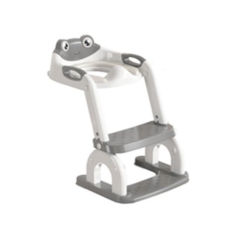 Little Mom Reductor toaleta pentru copii Grey pliabil reglabil colac detasabil PVC cu suprafete anti-alunecare manere ergonomice protectie anti-stropire compatibilitate universala